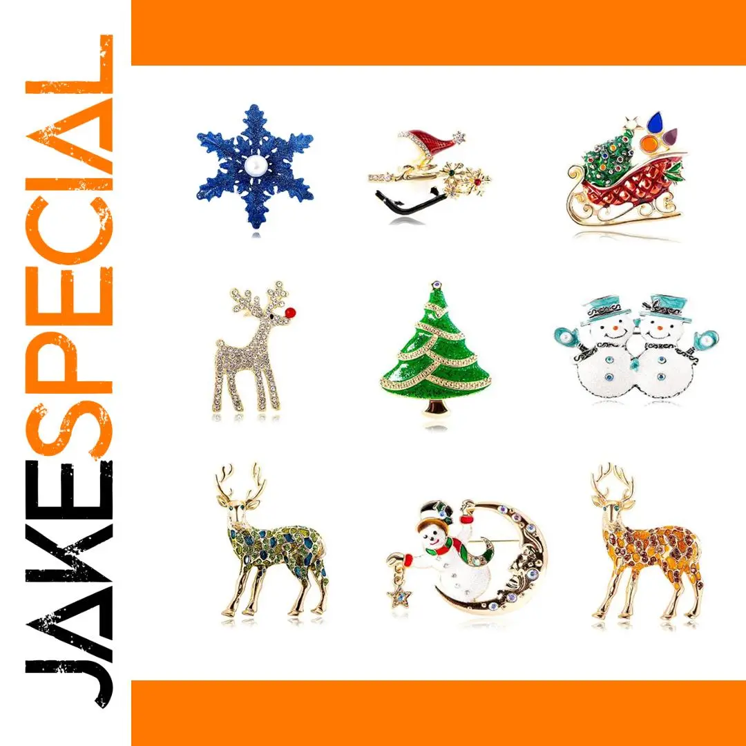 Festive Christmas Brooch Collection 1 Festive Christmas Brooch Collection
