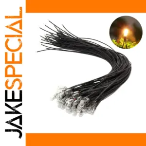 Mini Pre-Wired 12V 4mm White Bulbs Set of 50