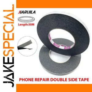Black Double-Sided Adhesive Tape, 50m Rolls