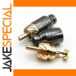 Premium Gold-Plated RCA Connector Set for Audio