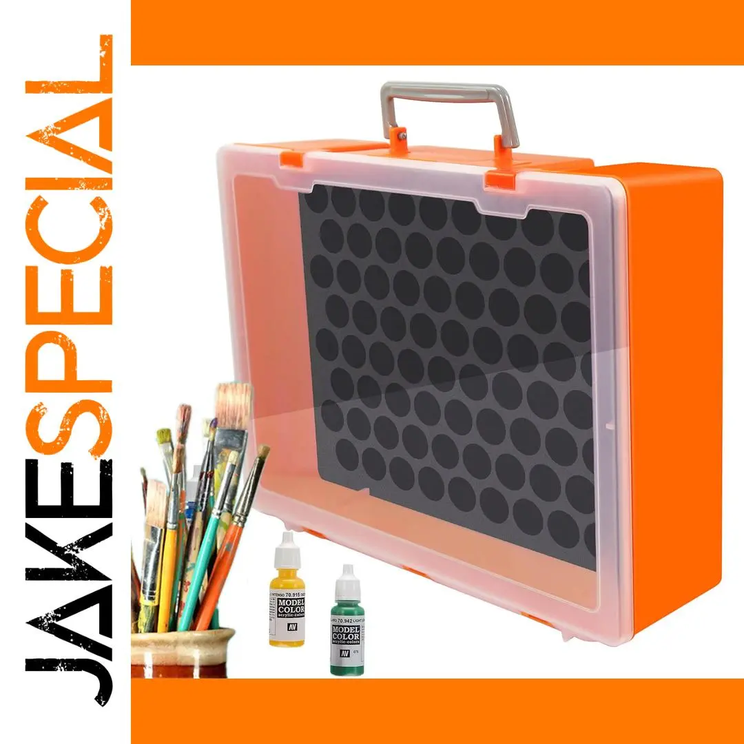 Vibrant Orange Paint Bottle Organizer Suitcase 1 Vibrant Orange Paint Bottle Organizer Suitcase