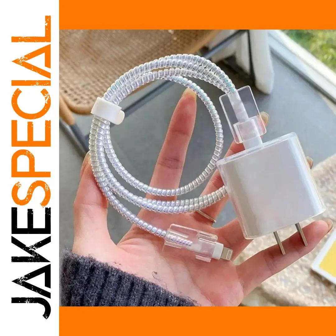 Transparent Apple Charger Protectors Set for 18W/20W 1 Transparent Apple Charger Protectors Set for 18W/20W