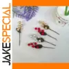 Festive Artificial Berry Decor Set (12mm, 6pcs)