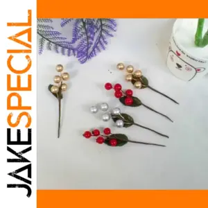 Festive Artificial Berry Decor Set (12mm, 6pcs)