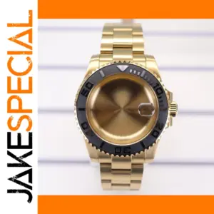 Gold 40mm Stainless Steel Watch Case for Diver Style