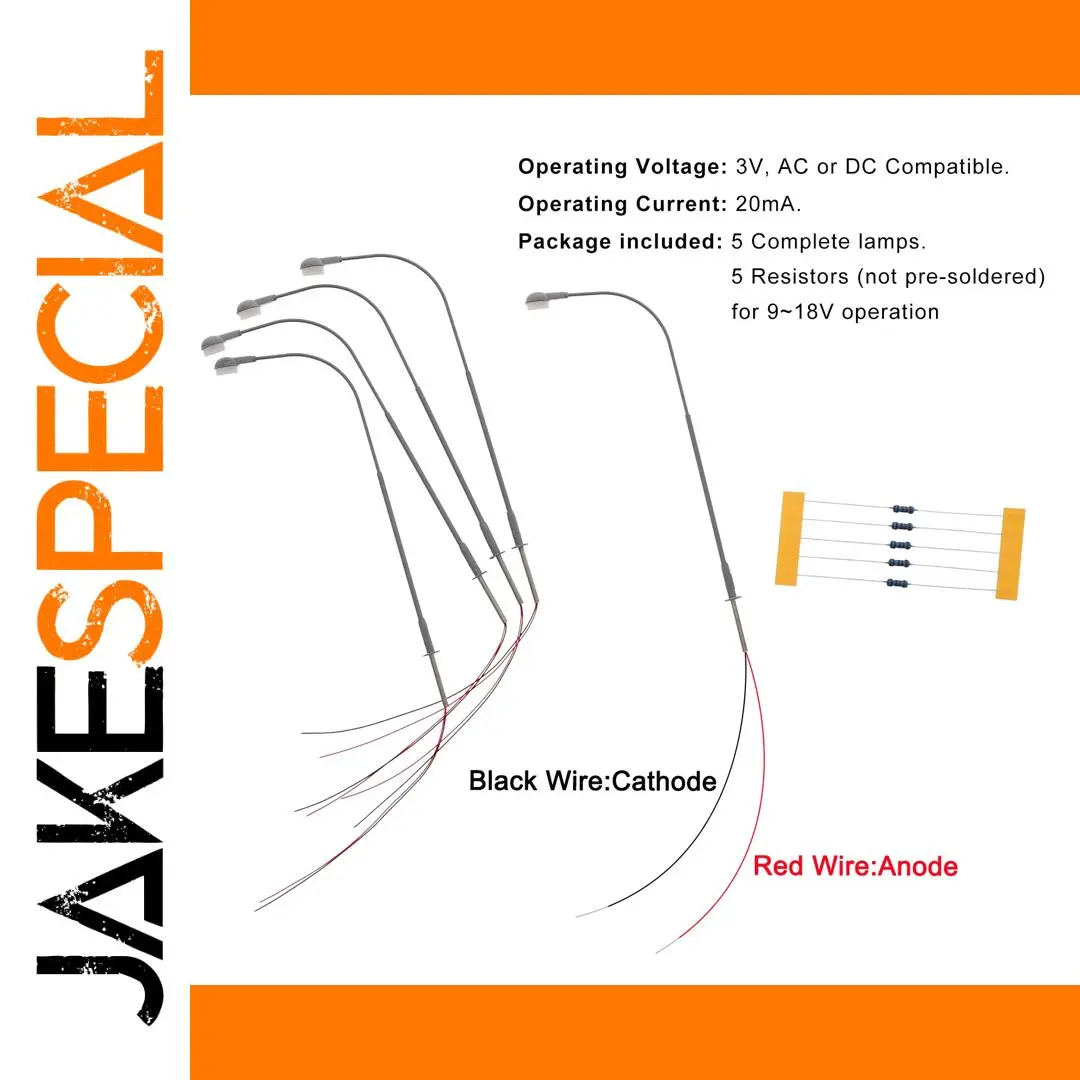 TT Scale Metal Street Lamps Set of 5 1 TT Scale Metal Street Lamps Set of 5