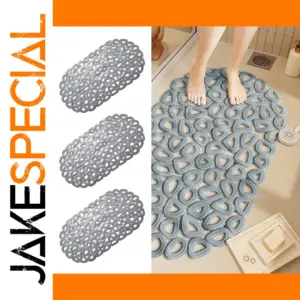 Modern Grey Bathroom Mat with Non-Slip Design