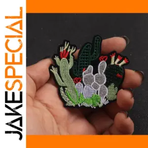 Colorful Cartoon Cactus Iron-On Patches Set