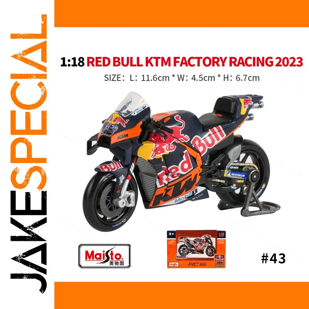 2023 Red Bull KTM Motorcycle Model 1:18 Scale 1 2023 Red Bull KTM Motorcycle Model 1:18 Scale