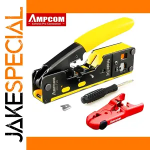 AMPcom RJ45 Crimper Set for High-Performance Cables