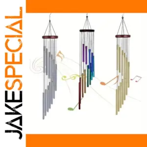 Vibrant 12-Tube Wind Chime in Aluminum