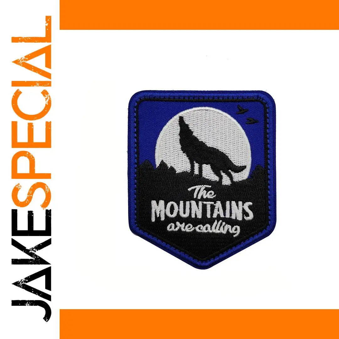 Wolf Howling Embroidered Patch for Outdoor Gear 1 Wolf Howling Embroidered Patch for Outdoor Gear