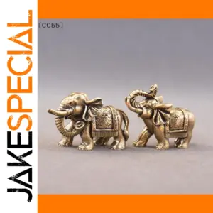 Antique Brass Lucky Elephant Figurine