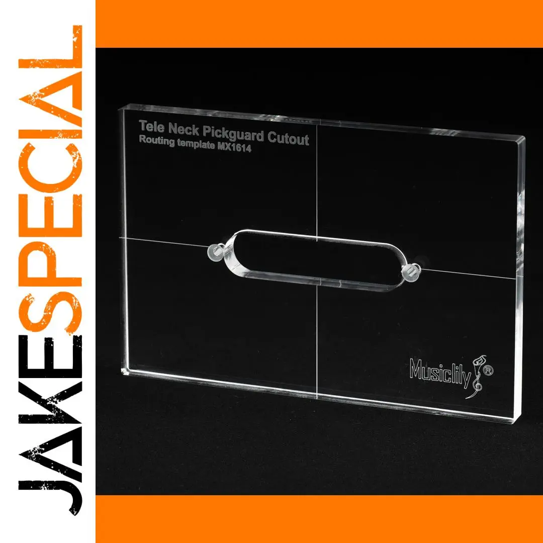 Transparent Acrylic Tele Neck Pickup Routing Template 1 Transparent Acrylic Tele Neck Pickup Routing Template