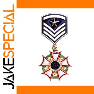 Gold Military Badge Brooch for Collectors