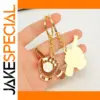 Gold Baseball Gloves Keychain for Men and Women