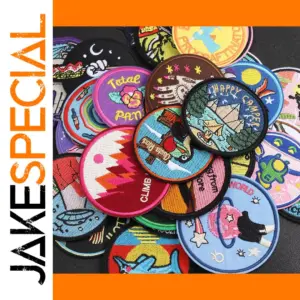 Vibrant Circular Wild Scenery Iron-On Patches