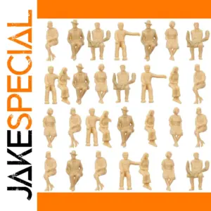 G Scale Unpainted Human Figures Set of 30