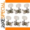 White Metal Guitar Tuning Pegs for Acoustic Guitars