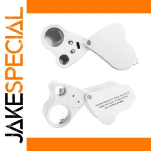 White Dual-Magnification Jewelry Loupe with LED