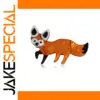 Playful Cartoon Fox Brooch in Vibrant Acrylic