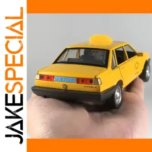 Vintage Yellow Volkswagen Santana Taxi Model 1:32 Scale