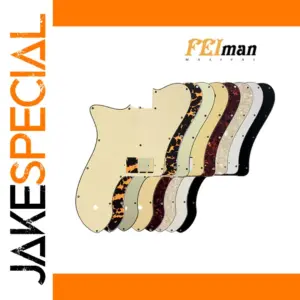 Left-Handed Black Tortoise Telecaster Pickguard for Fender '72