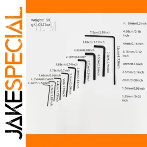 9-Piece High-Carbon Steel Guitar Allen Wrench Set