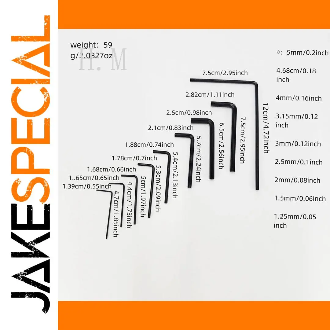 9-Piece High-Carbon Steel Guitar Allen Wrench Set 1 9-Piece High-Carbon Steel Guitar Allen Wrench Set