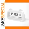 White Cat-Shaped Digital Alarm Clock