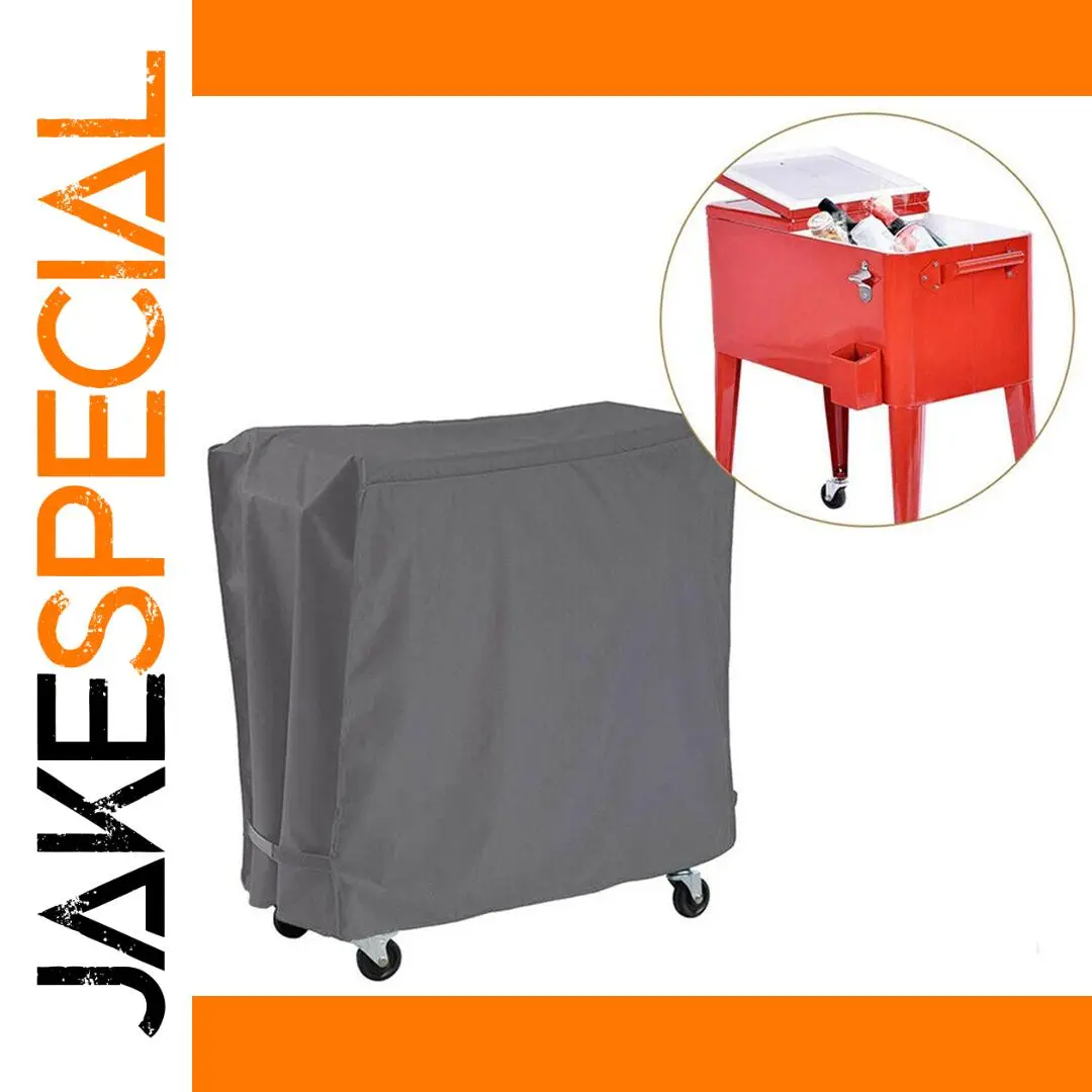 Outdoor Cooler Cart Cover 80-Quart Waterproof Grey 1 Outdoor Cooler Cart Cover 80-Quart Waterproof Grey