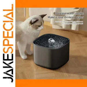 Modern Black Pet Water Fountain 3L