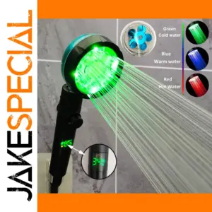 LED Rainfall Shower Head with Temp Indicator