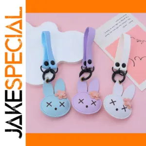 Kawaii Bunny Keychain in Pastel Colors