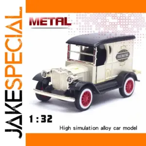 Vintage-inspired Diecast Ford Car Model in Red, White, or Yellow