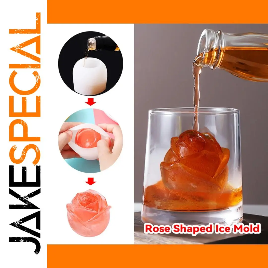 Elegant Rose-Shaped Ice Mold for Drinks 1 Elegant Rose-Shaped Ice Mold for Drinks