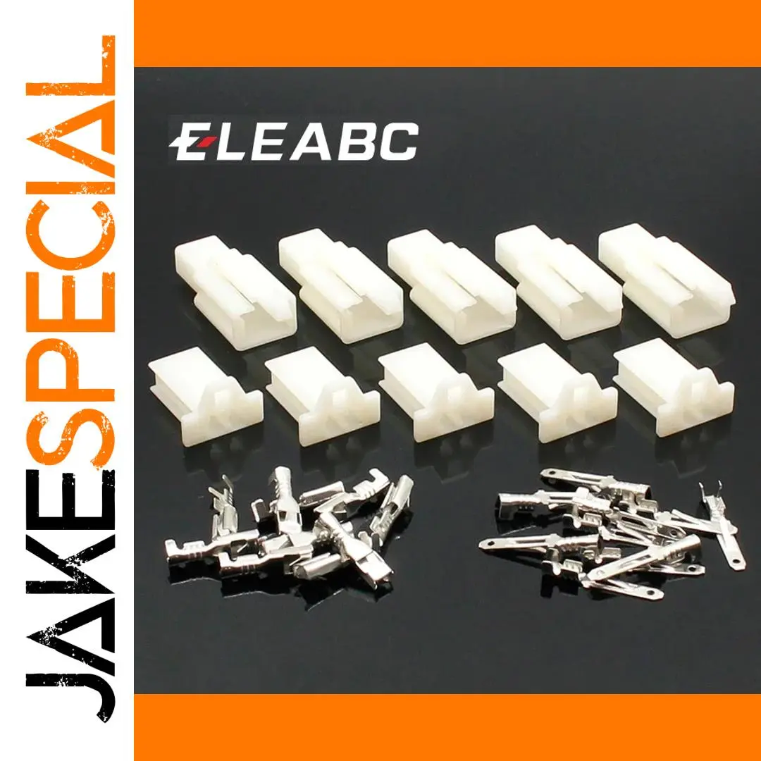 White Automotive Wire Connector Set, 2.8mm 1 White Automotive Wire Connector Set, 2.8mm