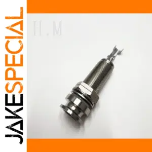 Silver Guitar Endpin Jack Plug for Secure Connection