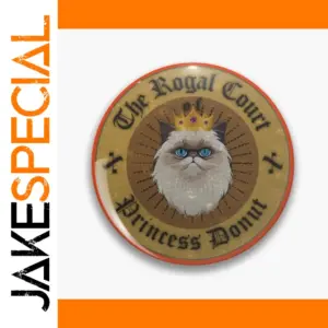 Whimsical Princess Donut Pin in Vintage Style