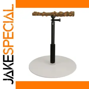 Adjustable Bird Perch Stand with Wooden Bar