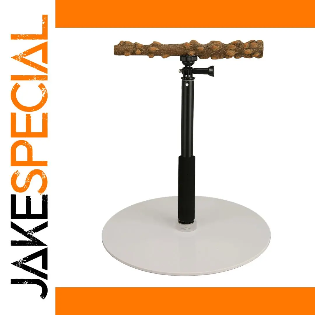 Adjustable Bird Perch Stand with Wooden Bar 1 Adjustable Bird Perch Stand with Wooden Bar