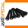 Ebony Guitar Bridge Pins with Pearl Dots Set