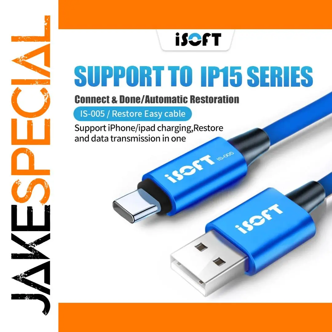 Blue ISOFT Data Cable for iPhone and iPad 1 Blue ISOFT Data Cable for iPhone and iPad