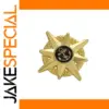 Nautical Star-Shaped Metal Brooch in Gold Tone