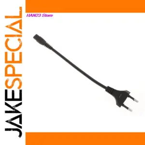 European Power Cord 12.3cm Dual-Hole Black