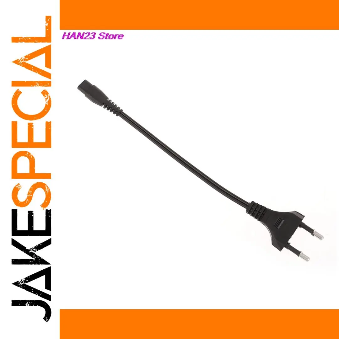 European Power Cord 12.3cm Dual-Hole Black 1 European Power Cord 12.3cm Dual-Hole Black