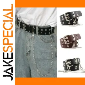 Edgy Women's Punk Chain Belt in Four Colors