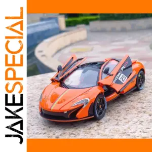 Vibrant Orange 1:24 Scale Alloy Race Car Model