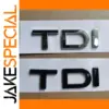 3D Chrome Black ABS TDI Car Emblem Sticker