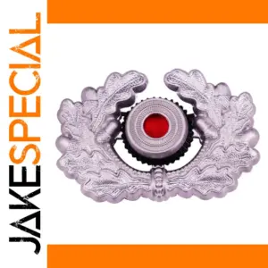 Silver Patriotic Military Badge with Laurel Wreath